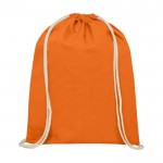 Sportsack aus Baumwolle 140 g/m2 Farbe orange zweite Vorderansicht