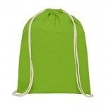 Sportsack aus Baumwolle 140 g/m2 Farbe lindgrün zweite Vorderansicht
