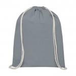 Sportsack aus Baumwolle 140 g/m2 Farbe grau zweite Vorderansicht