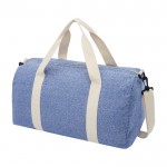 Tasche aus Polyester und recycelter Baumwolle Farbe blau mamoriert