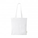 Einkaufstasche aus Baumwolle 140 g/m2 Farbe Weiß zweite Vorderansicht