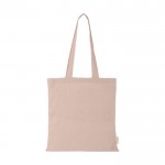 Einkaufstasche aus Baumwolle 140 g/m2 Farbe Hellrosa zweite Vorderansicht