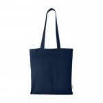 Einkaufstasche aus Baumwolle 140 g/m2 Farbe Marineblau zweite Vorderansicht