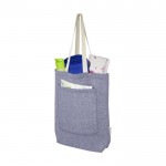 Recycling-Tasche mit Fach 150 g/m2 Farbe Blau zweite Ansicht