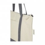 Einkaufstasche aus recycelter Baumwolle 320 g/m2 Farbe Grau Detailansicht 1