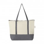 Einkaufstasche aus recycelter Baumwolle 320 g/m2 Farbe Grau zweite Vorderansicht