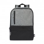 Notebook-Rucksack mit Polsterung für Mitarbeiter Farbe Schwarz Detailansicht 1