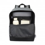 Notebook-Rucksack mit Polsterung für Mitarbeiter Farbe Schwarz zweite Ansicht
