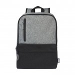 Notebook-Rucksack mit Polsterung für Mitarbeiter Farbe Schwarz zweite Vorderansicht