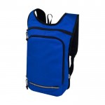 Rucksack ist aus 100% GRS recyceltem und wasserabweisendem Stoff, Farbe Blau