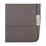 Rolltop Laptop-Rucksack 15 Zoll aus recycelter Baumwolle farbe grau Detailansicht 1