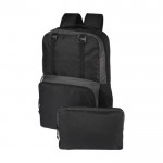 PC-Rucksack 15” aus recyceltem Polyester mit Hüfttasche farbe schwarz dritte Ansicht