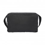 PC-Rucksack 15” aus recyceltem Polyester mit Hüfttasche farbe schwarz dritte Vorderansicht