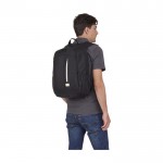 RPET-Rucksack für PC mit Tasche für 15,6-Zoll-Tablet farbe schwarz zweite Ansicht