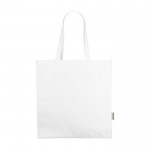 Einkaufstasche aus recycelter Baumwolle, 220 g/m2 farbe weiß zweite Vorderansicht
