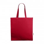 Einkaufstasche aus recycelter Baumwolle, 220 g/m2 farbe rot zweite Vorderansicht