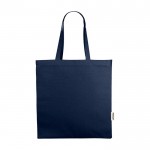 Einkaufstasche aus recycelter Baumwolle, 220 g/m2 farbe marineblau zweite Vorderansicht