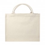 Einkaufstasche aus recycelter Baumwolle, 500 g/m2 farbe elfenbeinfarben zweite Vorderansicht