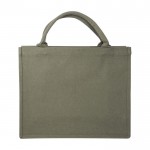 Einkaufstasche aus recycelter Baumwolle, 500 g/m2 farbe grün zweite Vorderansicht