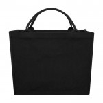 Einkaufstasche aus recycelter Baumwolle, 500 g/m2 farbe schwarz zweite Vorderansicht