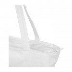 Einkaufstasche aus recycelter Baumwolle, 500 g/m2 farbe weiß Detailansicht 1