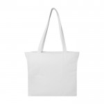 Einkaufstasche aus recycelter Baumwolle, 500 g/m2 farbe weiß zweite Vorderansicht