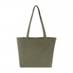 Einkaufstasche aus recycelter Baumwolle, 500 g/m2 farbe grün zweite Vorderansicht