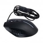 Gaming-Maus mit ergonomischem Design und beleuchtetem Logo farbe schwarz