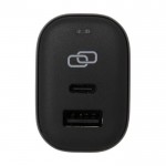 Reiseadapter für EU/UK/USA mit Typ-C- und USB-A-Anschlüssen farbe schwarz Detailansicht 1