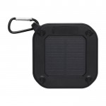 Solar-Lautsprecher aus recyceltem Kunststoff mit BT farbe schwarz zweite Rückansicht