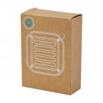 Solar-Lautsprecher aus recyceltem Kunststoff mit BT farbe schwarz zweite Ansicht mit Box