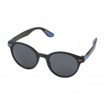 Moderne runde Sonnenbrille Farbe blau