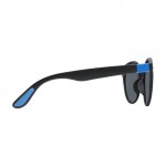 Moderne runde Sonnenbrille Farbe blau zweite Seitenansicht