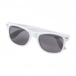 Sonnenbrille aus recyceltem Kunststoff mit UV400 Gläsern farbe weiß zweite Ansicht