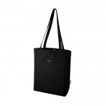 PC-Tasche für Notebook 15” aus recycelter GRS-Baumwolle farbe schwarz