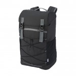 Wasserdichter Rucksack aus recyceltem PC mit Taschen, 15,6” farbe schwarz