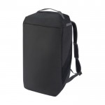 Recycelter, wasserabweisender Sportrucksack mit Taschen farbe schwarz dritte Ansicht