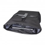 Roll-up Rucksack für PC aus recyceltem Polyester, 15” farbe schwarz dritte Ansicht