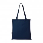 Einkaufstasche aus recyceltem Polyester, 80 g/m2 farbe marineblau zweite Rückansicht