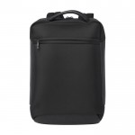 PC-Rucksack aus recyceltem Polyester für Tablet, 15,6” farbe schwarz zweite Vorderansicht