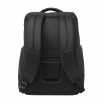 Laptop-Rucksack aus recyceltem Polyester, 15,6 Zoll farbe schwarz zweite Rückansicht