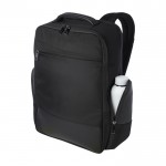 Laptop-Rucksack aus recyceltem Polyester, 15,6 Zoll farbe schwarz zweite Ansicht