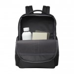 Laptop-Rucksack aus recyceltem Polyester, 15,6 Zoll farbe schwarz dritte Ansicht