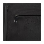 Laptop-Rucksack aus recyceltem Polyester, 15,6 Zoll farbe schwarz dritte Vorderansicht