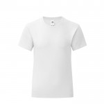 T-Shirt für Mädchen aus Baumwolle 150 g/m2 Farbe weiß Vorderansicht
