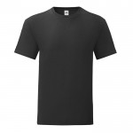 T-Shirt aus ringgesponnener Baumwolle 150 g/m2 Farbe schwarz Vorderansicht