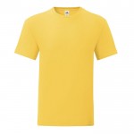 T-Shirt aus ringgesponnener Baumwolle 150 g/m2 Farbe gelb Vorderansicht