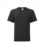 Jungen-T-Shirt aus Baumwolle 150 g/m2 Farbe schwarz Vorderansicht