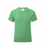 T-Shirt für Mädchen aus Baumwolle 150 g/m2 Farbe grün Vorderansicht