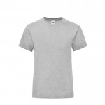 T-Shirt für Mädchen aus Baumwolle 150 g/m2 Farbe grau Vorderansicht